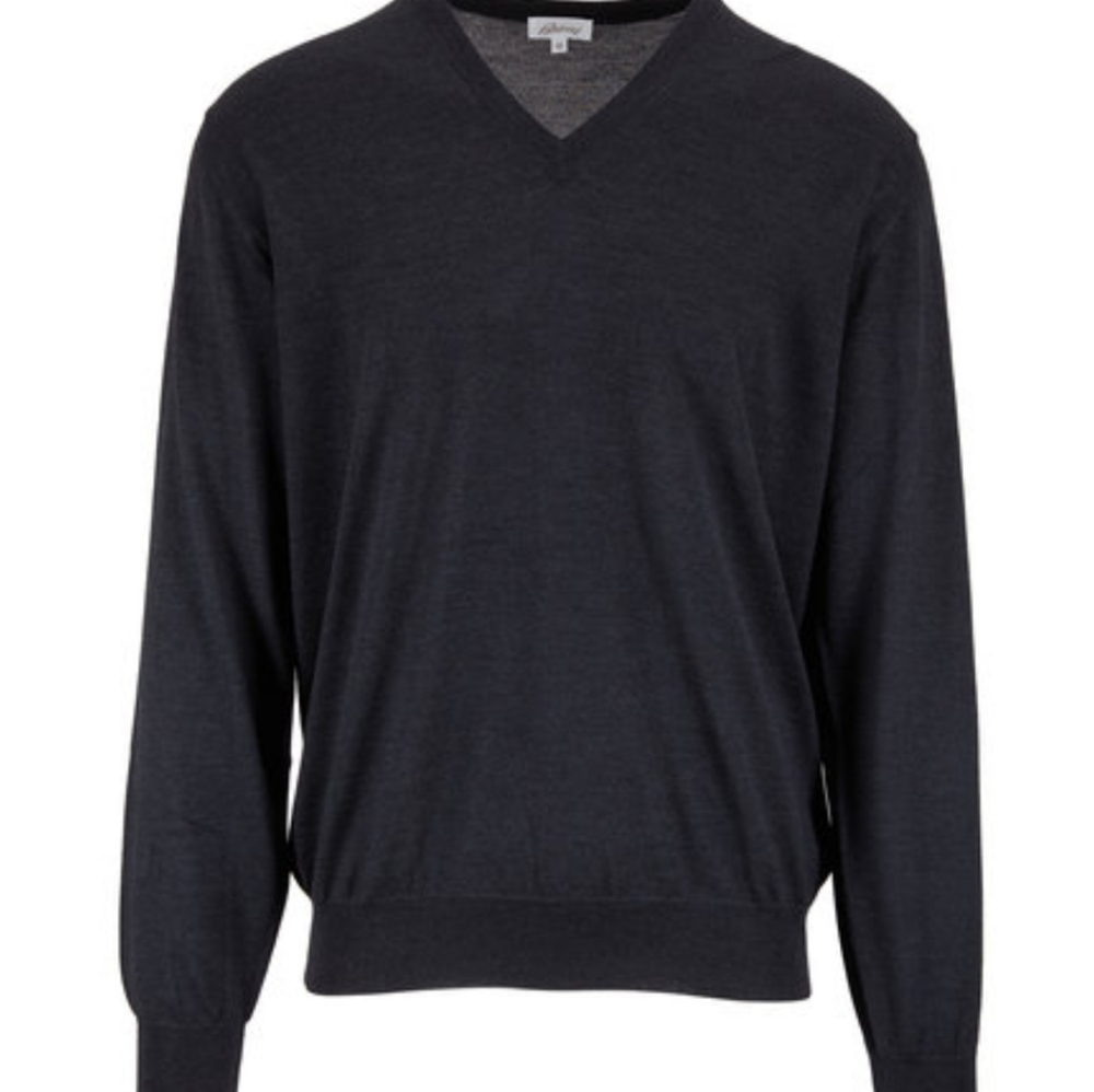 BRIONI CASHMERE, SILK, WOOL MIX VNECK SZ 52
